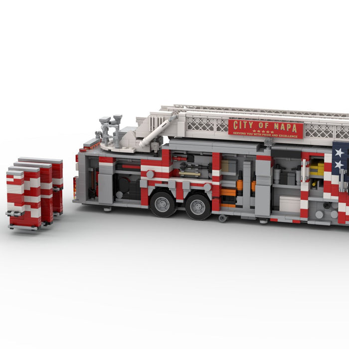 MOC-268463 2012 Pierce Velocity Fire Truck Napa City Truck 1 Building Blocks-LesDiy -