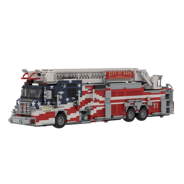 MOC-268463 2012 Pierce Velocity Fire Truck Napa City Truck 1 Building Blocks-LesDiy -