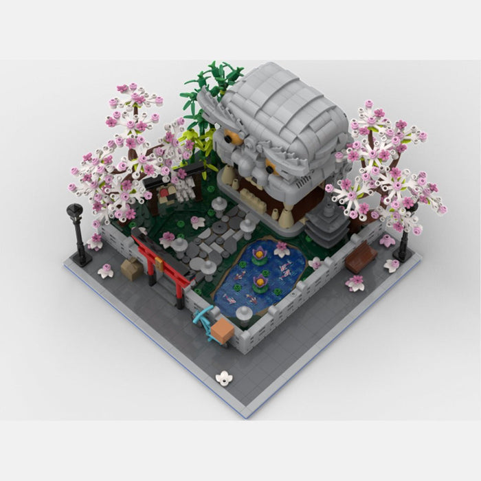 MOC-269494 Lion Head Garden Japanese Shrine Building Blocks-LesDiy-MOC-
