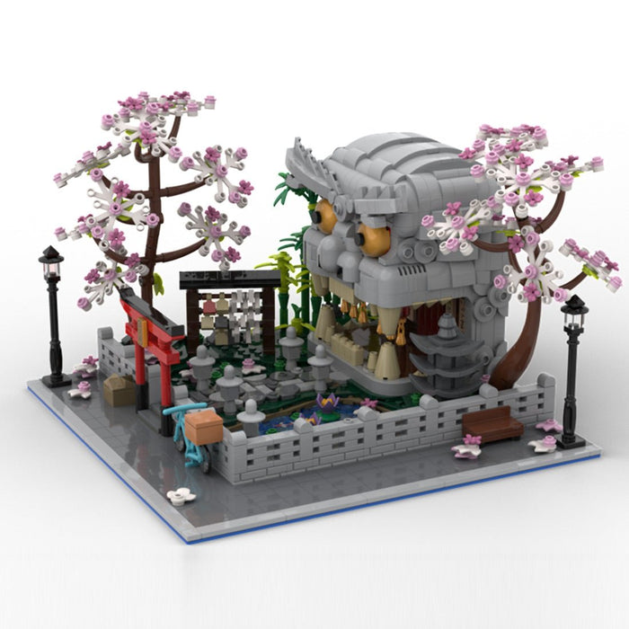 MOC-269494 Lion Head Garden Japanese Shrine Building Blocks-LesDiy-MOC-