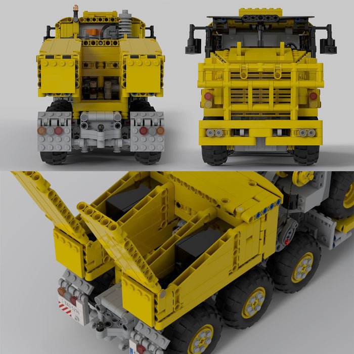 MOC - 34732 Oshkosh M1070 Civil - Version Tractor with Heavy Duty Trailer Building Blocks - LesDiy -