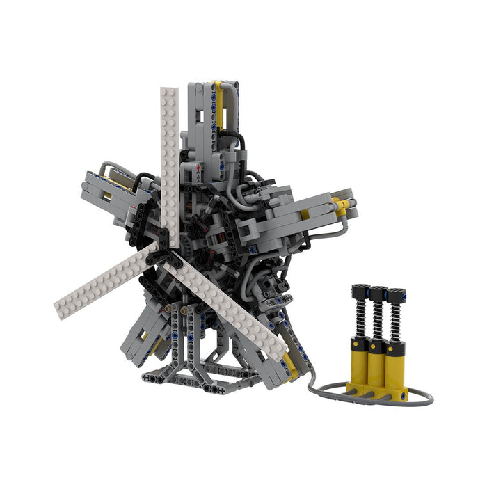 MOC - 39694 5 - cylinder Pneumatic Star Engine - LesDiy -