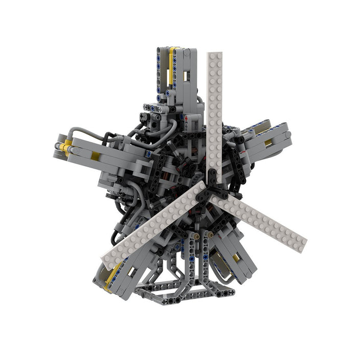 MOC - 39694 5 - cylinder Pneumatic Star Engine - LesDiy -