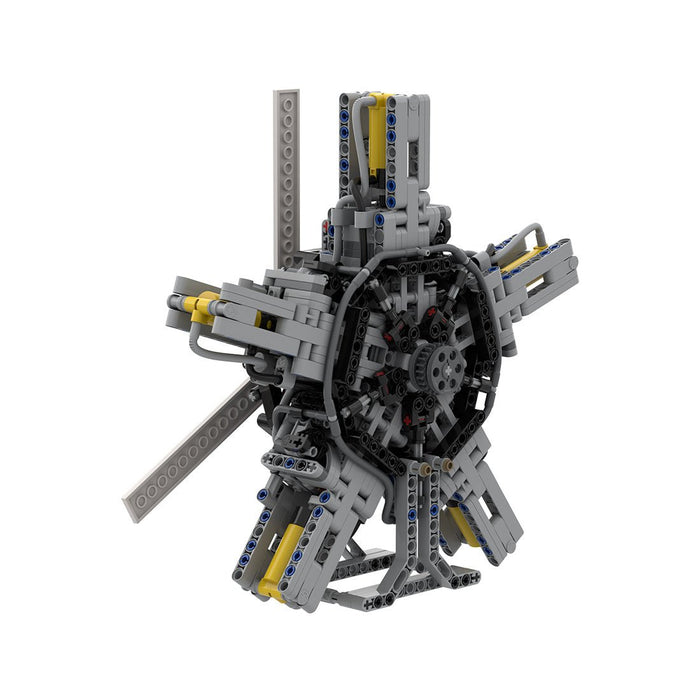 MOC - 39694 5 - cylinder Pneumatic Star Engine - LesDiy -