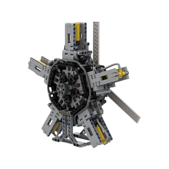 MOC - 39694 5 - cylinder Pneumatic Star Engine - LesDiy -
