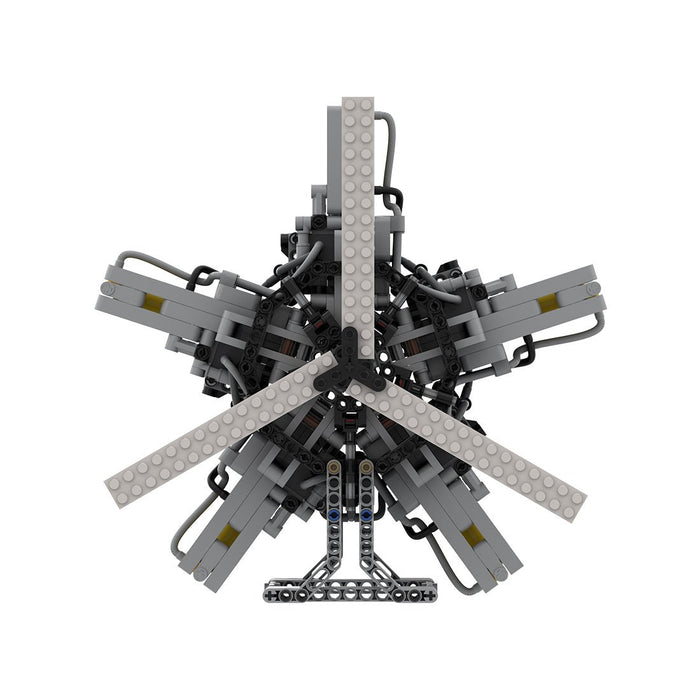 MOC - 39694 5 - cylinder Pneumatic Star Engine - LesDiy -