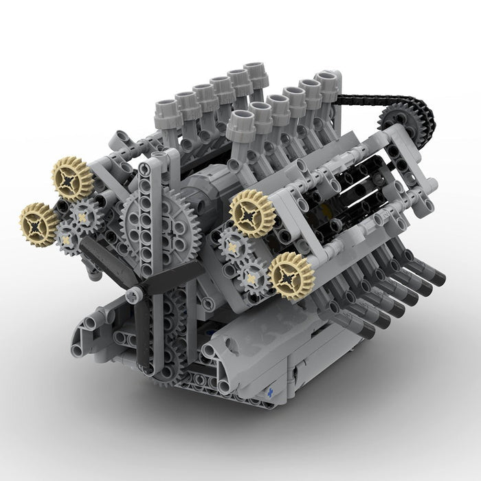 MOC - 40128 V12 Engine with Gearbox - LesDiy -