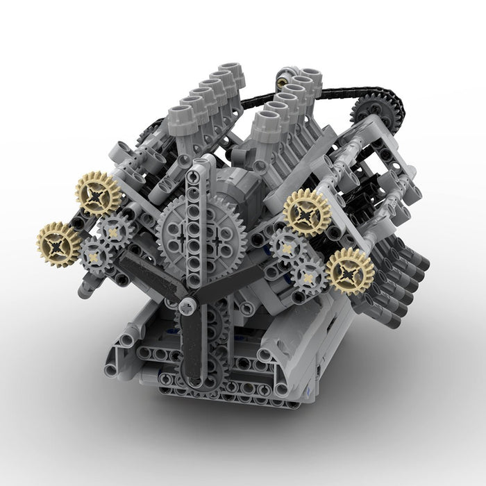 MOC - 40128 V12 Engine with Gearbox - LesDiy -