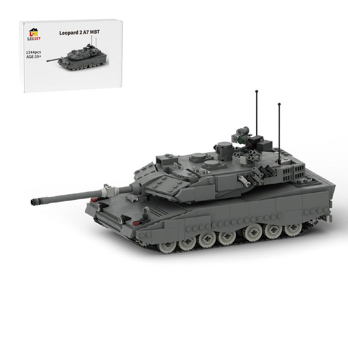 MOC - 46894 1:34 Scale Leopard 2 A7 MBT | Main Battle Tank Building Blocks - LesDiy -