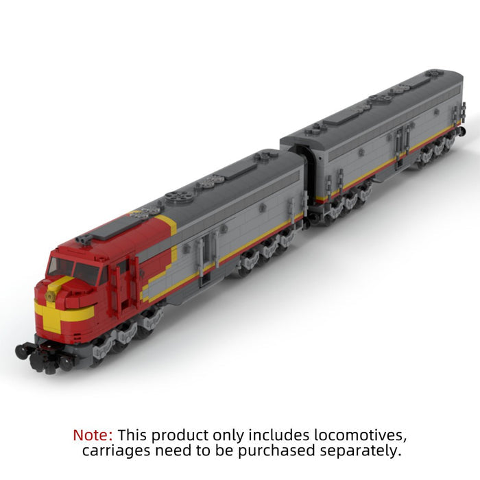 MOC - 47988 Static Version 6 wide EMDE8 Locomotive Building Blocks - LesDiy -