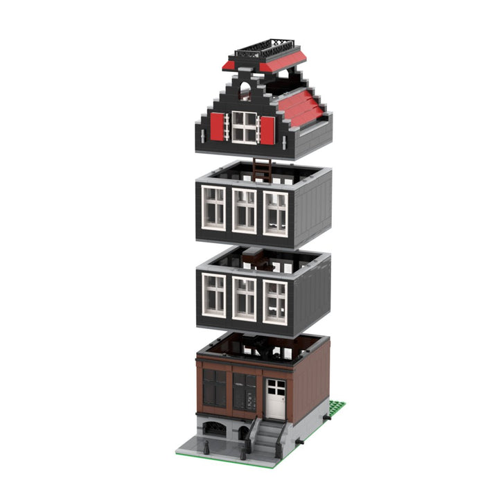 MOC - 51061 Amsterdam Canal House Nr 4 Modular Building - LesDiy -