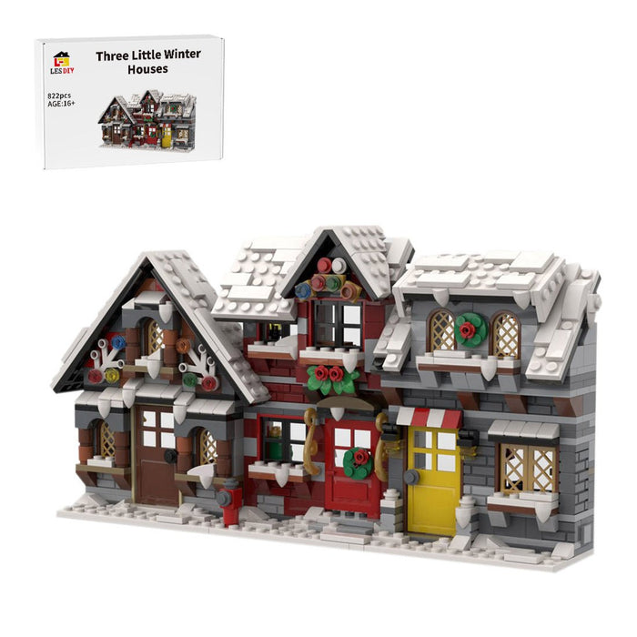 MOC - 58700 Three Winter House (The Front Side) Building Bolocks - LesDiy - MOC -