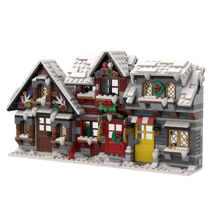 MOC - 58700 Three Winter House (The Front Side) Building Bolocks - LesDiy - MOC -