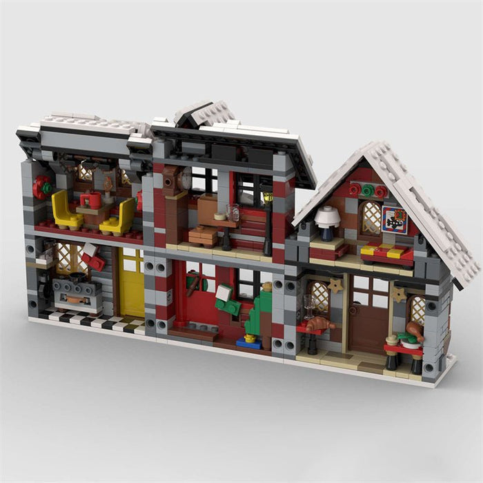 MOC - 58700 Three Winter House (The Front Side) Building Bolocks - LesDiy - MOC -