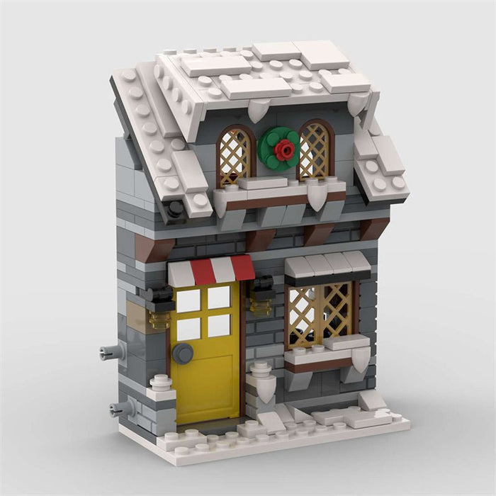 MOC - 58700 Three Winter House (The Front Side) Building Bolocks - LesDiy - MOC -