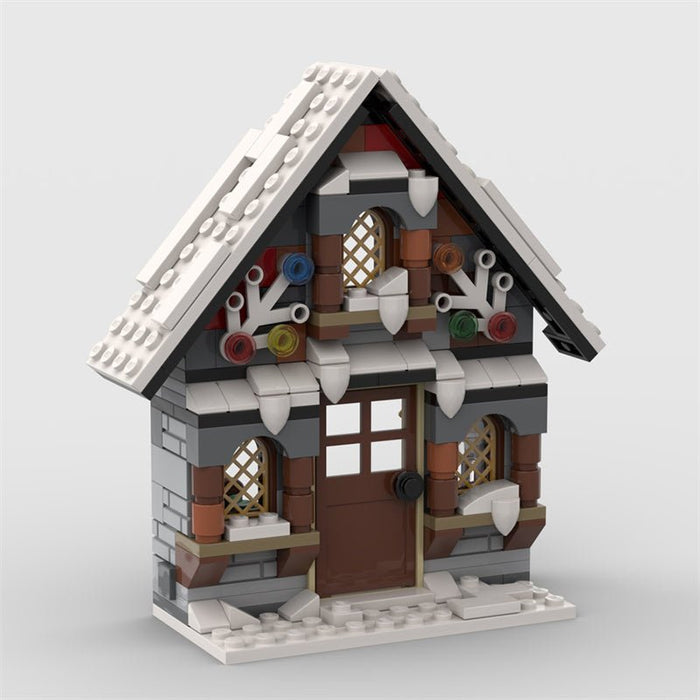 MOC - 58700 Three Winter House (The Front Side) Building Bolocks - LesDiy - MOC -