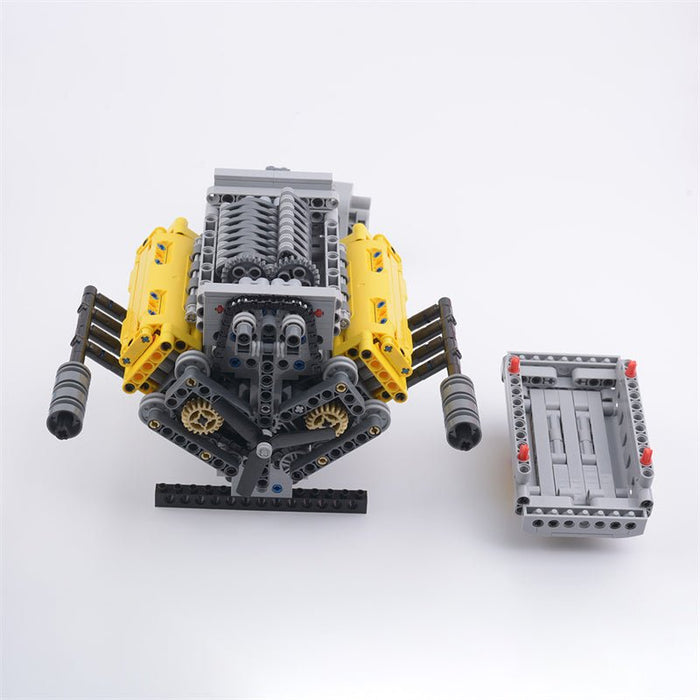 MOC - 60662 Crossplane V8 with Supercharger & Removable Covers - LesDiy - MOC -