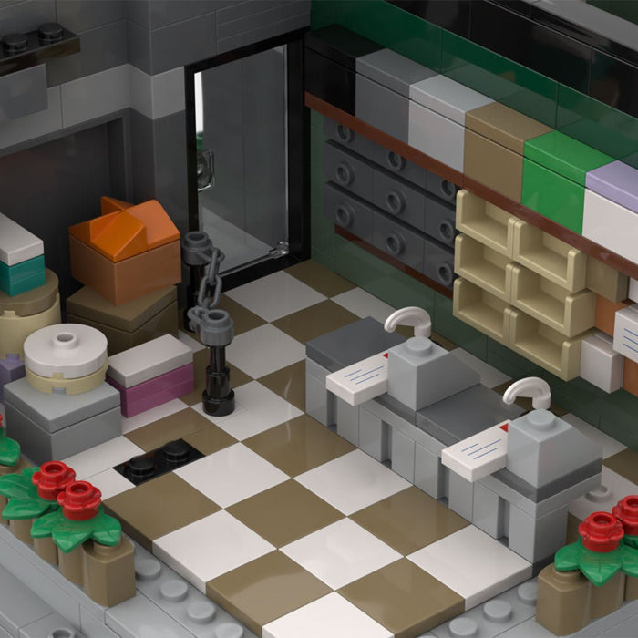 MOC - 64880 Town Square Corner Building Blocks - LesDiy -