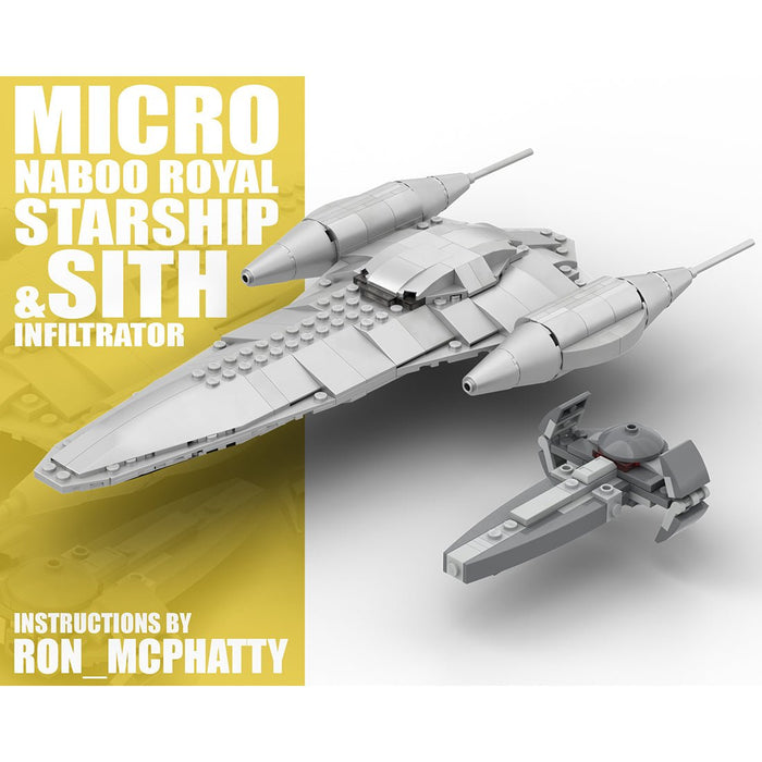MOC - 65797 Micro Nubian Royal Starship & Sith Infiltrator Building Blocks - LesDiy -