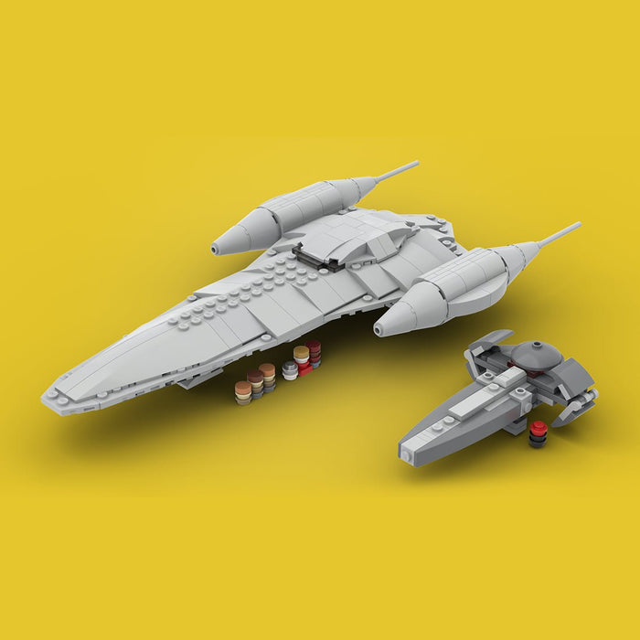 MOC - 65797 Micro Nubian Royal Starship & Sith Infiltrator Building Blocks - LesDiy -