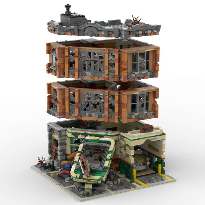 MOC - 66422 Corner Garage - Apocalypse Version Building Blocks - LesDiy - MOC -