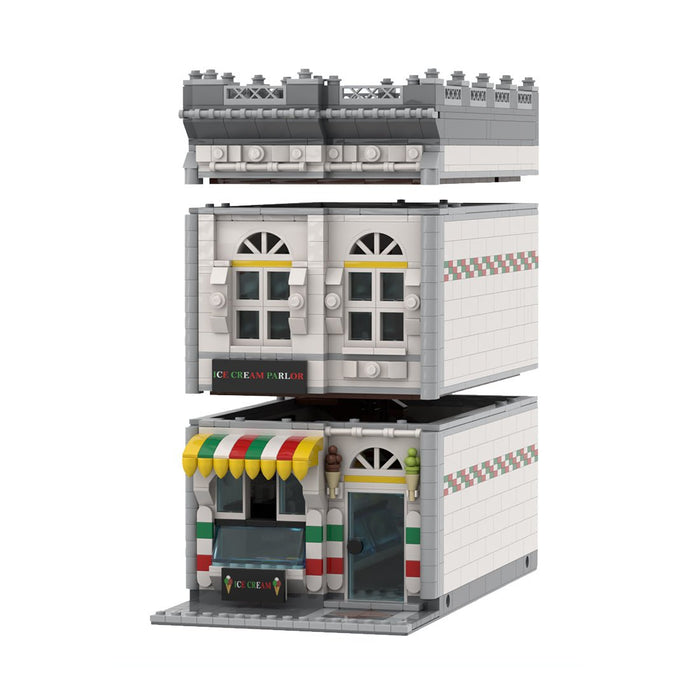 MOC - 76396 Ice Cream Parlor Building Blocks - LesDiy -