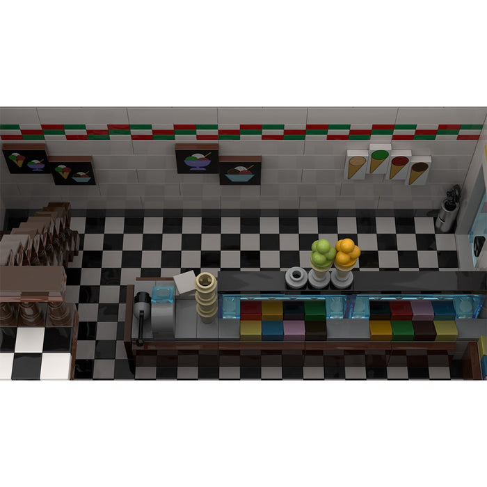 MOC - 76396 Ice Cream Parlor Building Blocks - LesDiy -