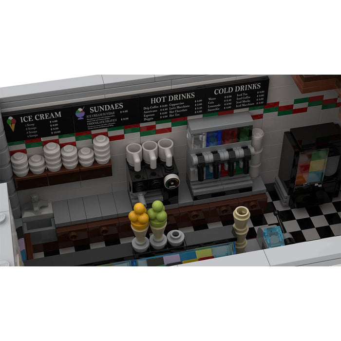 MOC - 76396 Ice Cream Parlor Building Blocks - LesDiy -