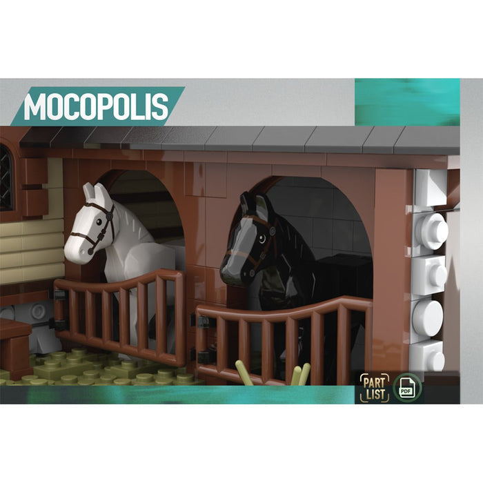 MOC - 76635 MOC Medieval Horse Stable - LesDiy -