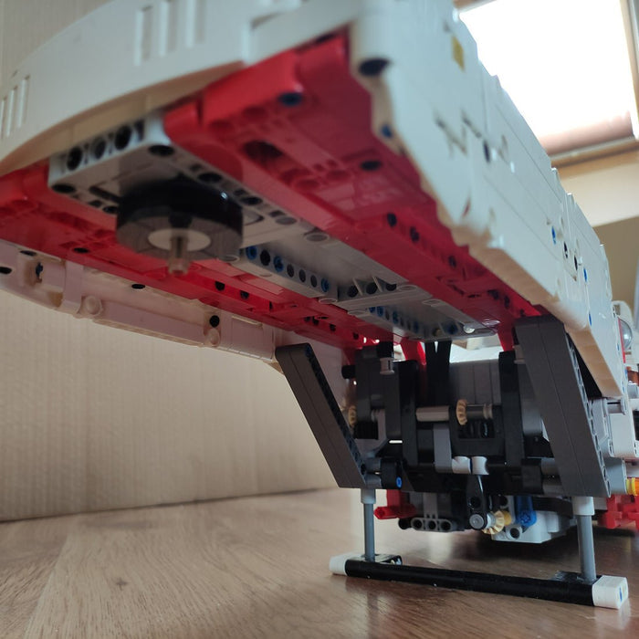 MOC - 78480 Flatbed 3 axle trailer Building Blocks - LesDiy - Crane -