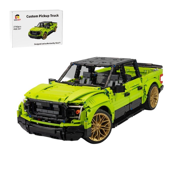 MOC-78624 Ford F-150 1:8 Scale Low-Rider Custom Pickup Truck Building Blocks-LesDiy-MOC-