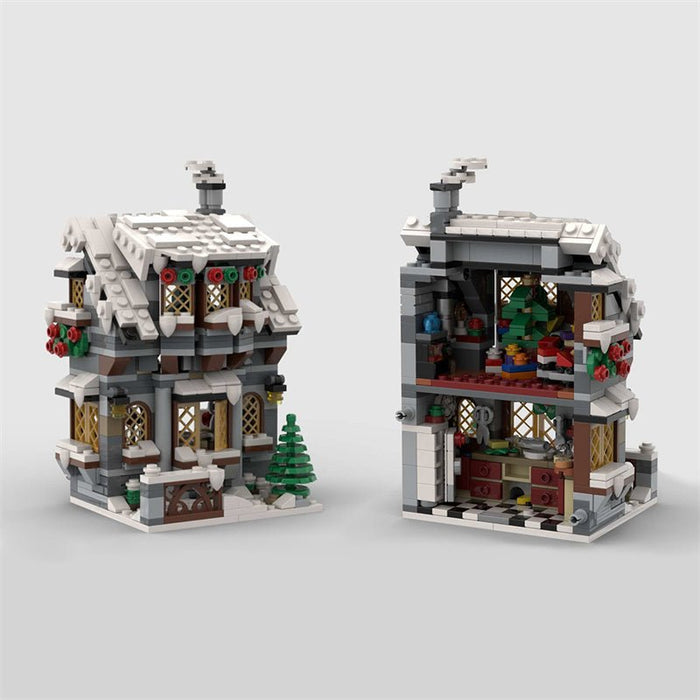 MOC - 79497 Three Winter House (The Backside) Building Blocks - LesDiy - MOC -