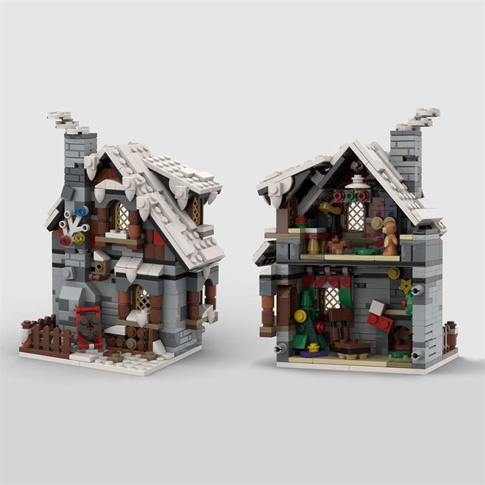 MOC - 79497 Three Winter House (The Backside) Building Blocks - LesDiy - MOC -