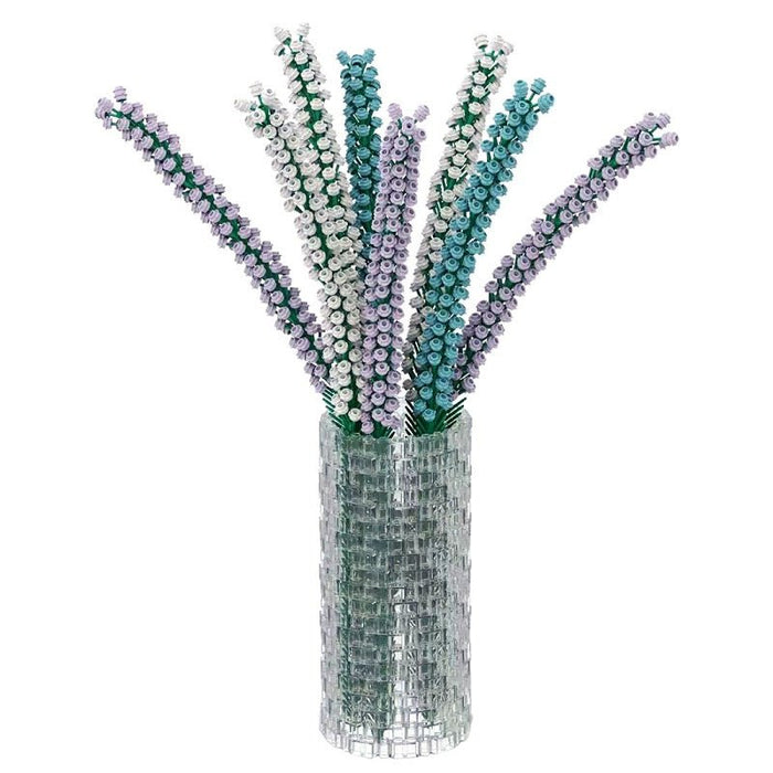 MOC 8 Bouquets Lavenders - LesDiy - MOC - With Vase