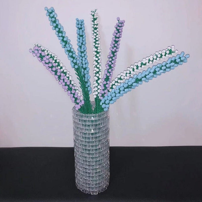 MOC 8 Bouquets Lavenders - LesDiy - MOC - With Vase