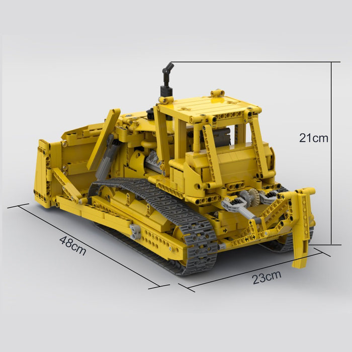 MOC - 83756 Caterpillar D9H RC Bulldozer Building Blocks - LesDiy - Bulldozer - without motor