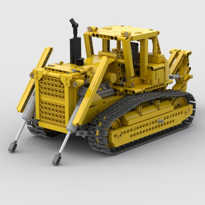 MOC - 83756 Caterpillar D9H RC Bulldozer Building Blocks - LesDiy - Bulldozer - without motor
