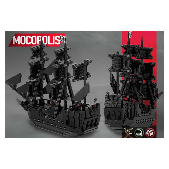 MOC - 84574 Pirate Black Pearl Ship Model - LesDiy -