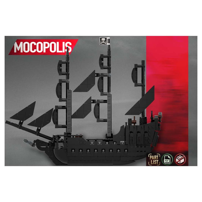 MOC - 84574 Pirate Black Pearl Ship Model - LesDiy -
