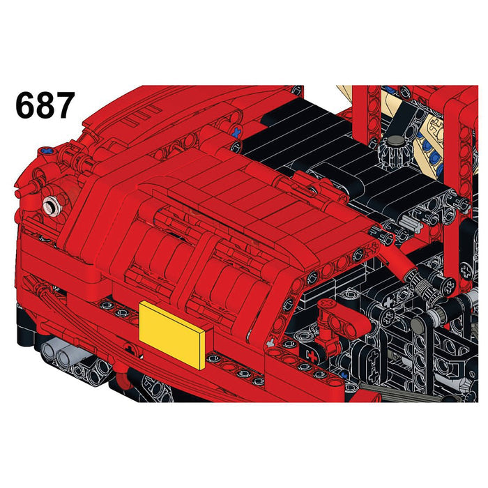 MOC - 84655 Ferrari 599 GTB Fiorano 8145 MOD 1:10 Scale - LesDiy -