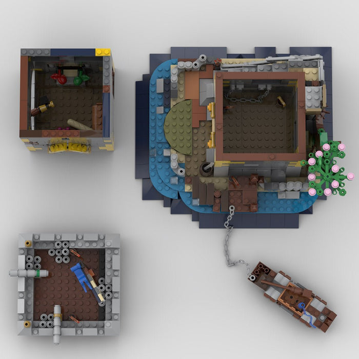 MOC - 85265 Medieval Pirate Fortress Building Blocks - LesDiy -