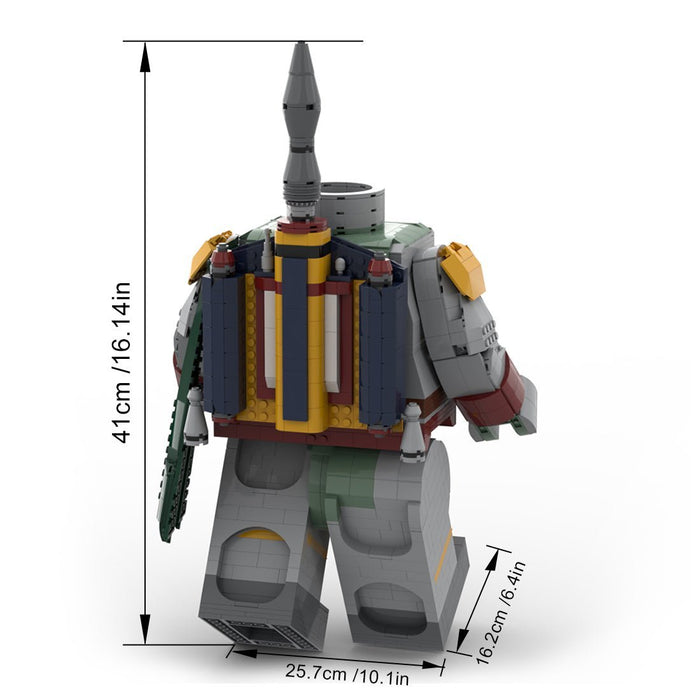 MOC - 85873 Boba Fett Mega Body Figure Building Blocks - LesDiy -