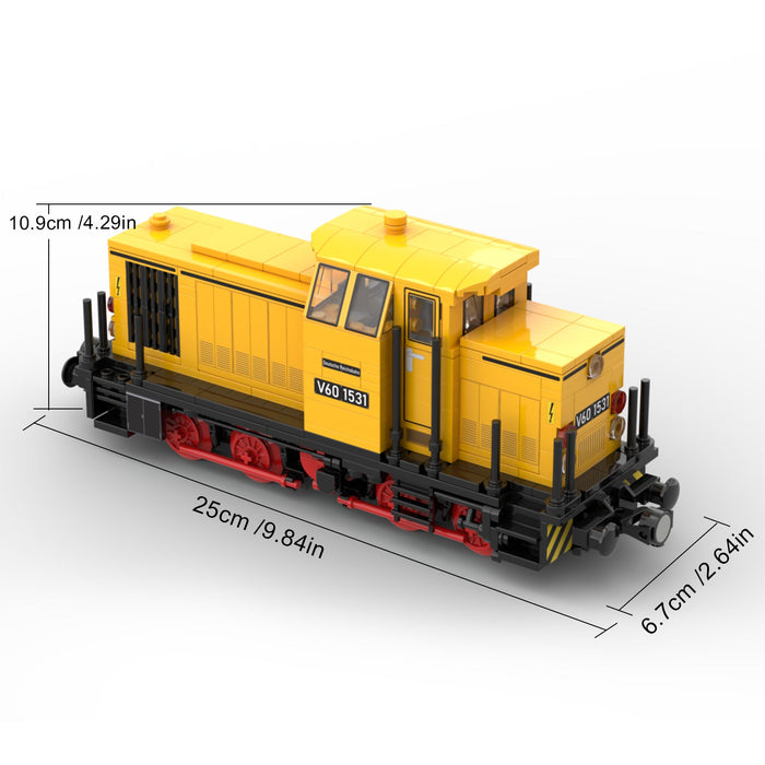 MOC - 87360 Shunter Engine V60 of the Deutsche Reichsbahn Building Blocks - LesDiy - Building Blocks -