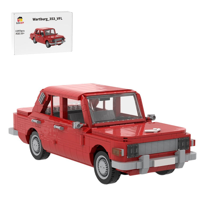 MOC-88319 Wartburg 353 Limousine 1985-1988 Building Blocks-LesDiy -