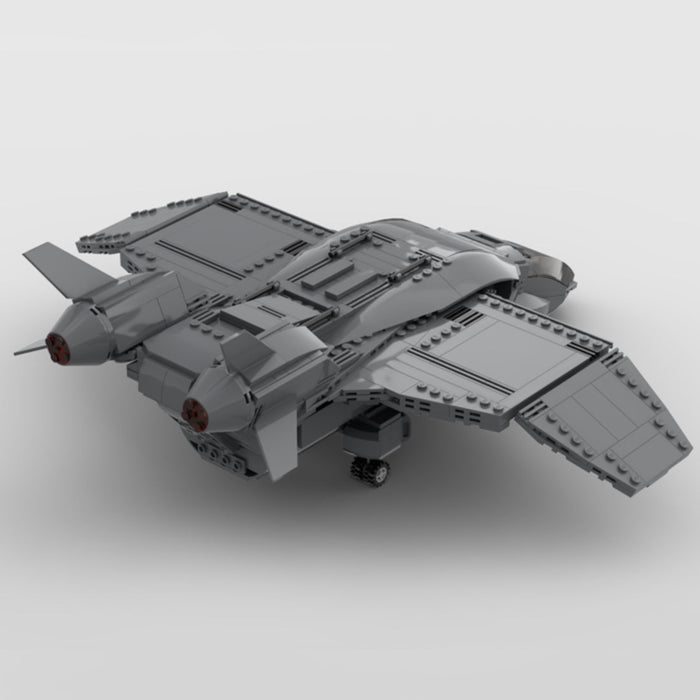 MOC - 89761 Quinjet Sci - fi Movie Style Building Blocks - LesDiy -
