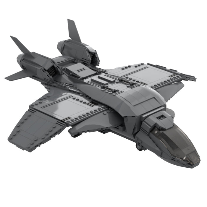 MOC - 89761 Quinjet Sci - fi Movie Style Building Blocks - LesDiy -