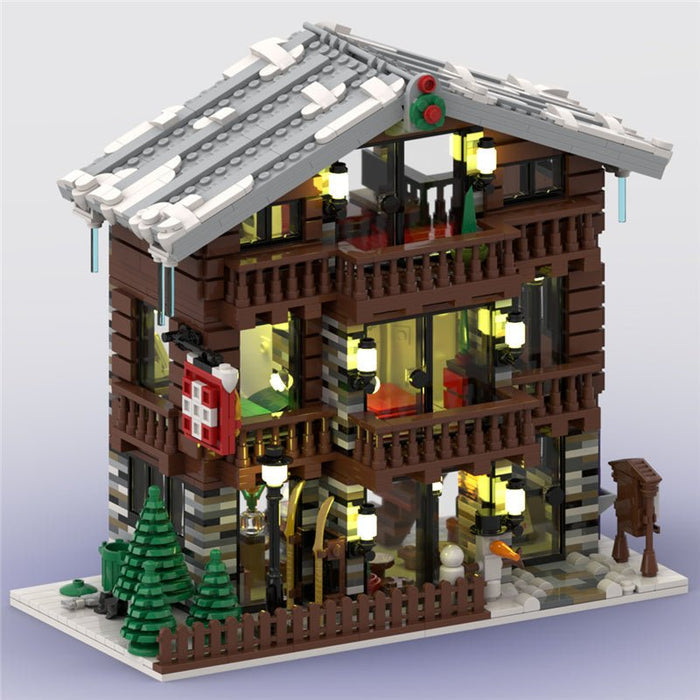 MOC - 91029 Winter Village Swiss Restaurant and Hotel - LesDiy - MOC -
