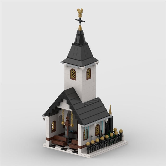 MOC - 91182 Winter Village Small Church - LesDiy - MOC -