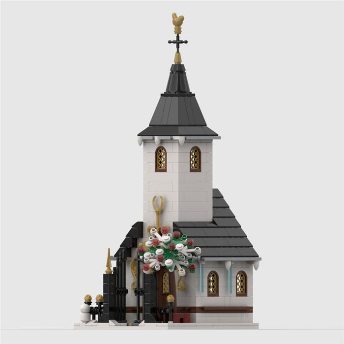 MOC - 91182 Winter Village Small Church - LesDiy - MOC -