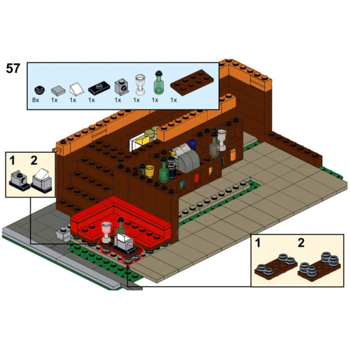 MOC - 92501 SitComplex - MacLaren's Pub Building Blocks - LesDiy -